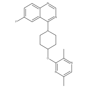 4-{4-[(3,6-Dimethylpyrazin-2-yl)oxy]piperidin-1-yl}-6-fluoroquinazoline结构式