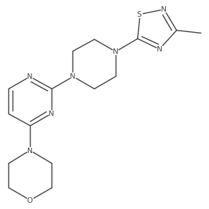 4-{2-[4-(3-Methyl-1,2,4-thiadiazol-5-yl)piperazin-1-yl]pyrimidin-4-yl}morpholine结构式