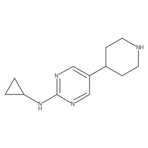 N-cyclopropyl-5-(piperidin-4-yl)pyrimidin-2-amine Structure