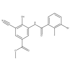 Methyl 3-[(3-bromo-2-methylbenzoyl)amino]-5-cyano-4-hydroxybenzoate结构式