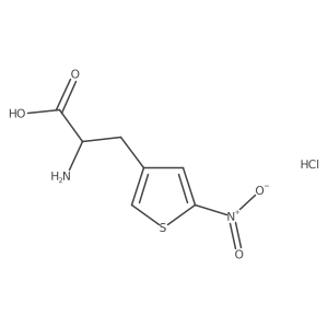 2-Amino-3-(5-nitrothiophen-3-yl)propanoic acid hydrochloride结构式