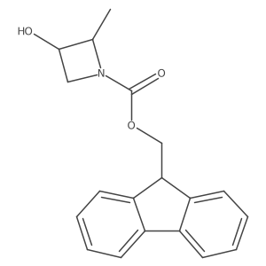 (9H-fluoren-9-yl)methyl 3-hydroxy-2-methylazetidine-1-carboxylate结构式