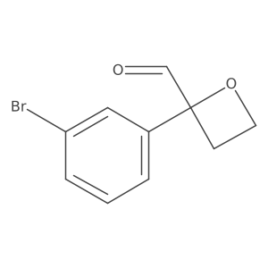 2-(3-Bromophenyl)oxetane-2-carbaldehyde结构式
