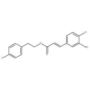 (E)-4-Fluorophenethyl 3-(3-amino-4-chlorophenyl)acrylate结构式