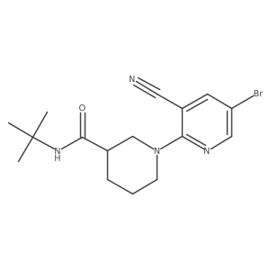 1-(5-bromo-3-cyanopyridin-2-yl)-N-tert-butylpiperidine-3-carboxamide Structure
