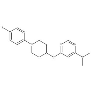 N6-[1-(5-fluoropyridin-2-yl)piperidin-4-yl]-N4,N4-dimethylpyrimidine-4,6-diamine结构式