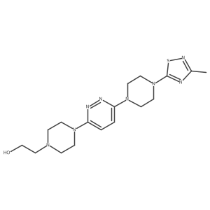 2-(4-{6-[4-(3-Methyl-1,2,4-thiadiazol-5-yl)piperazin-1-yl]pyridazin-3-yl}piperazin-1-yl)ethan-1-ol结构式