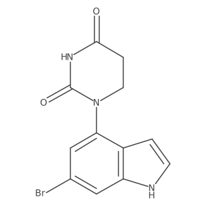1-(6-bromo-1H-indol-4-yl)-1,3-diazinane-2,4-dione结构式