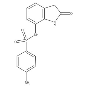 4-Amino-N-(2,3-dihydro-2-oxo-1H-indol-7-yl)benzenesulfonamide结构式