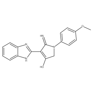 5-amino-4-(1H-1,3-benzodiazol-2-yl)-1-(4-methoxyphenyl)-2,3-dihydro-1H-pyrrol-3-one Structure