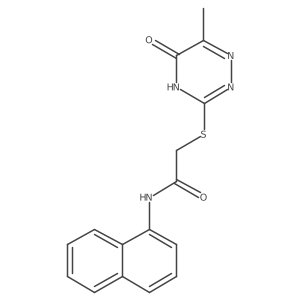 2-[(6-methyl-5-oxo-2H-1,2,4-triazin-3-yl)sulfanyl]-N-naphthalen-1-ylacetamide结构式