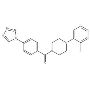 [4-(2-fluorophenyl)piperazin-1-yl][4-(1H-tetrazol-1-yl)phenyl]methanone Structure