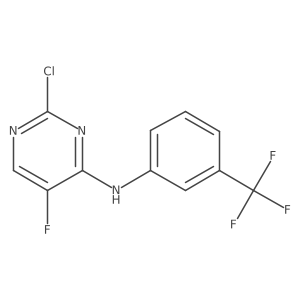 (2-Chloro-5-fluoropyrimidin-4-yl)-(3-trifluoromethylphenyl)amine结构式