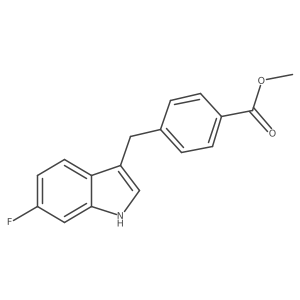 methyl 4-[(6-fluoro-1H-indol-3-yl)methyl]benzoate结构式