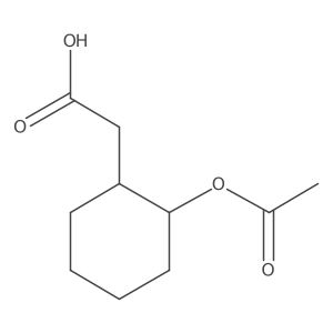 Cyclohexaneacetic acid, 2-(acetyloxy)-, trans- Structure