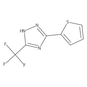 3-(Thiophen-2-yl)-5-(trifluoromethyl)-1H-1,2,4-triazole结构式