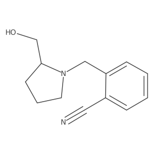 2-((2-(Hydroxymethyl)pyrrolidin-1-yl)methyl)benzonitrile Structure