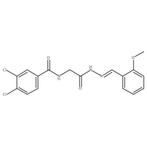 3,4-Dichloro-N-(2-(2-(2-methoxybenzylidene)hydrazinyl)-2-oxoethyl)benzamide结构式