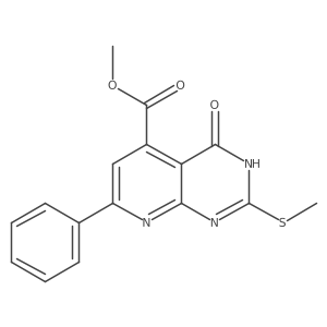 methyl 2-methylsulfanyl-4-oxo-7-phenyl-3H-pyrido[2,3-d]pyrimidine-5-carboxylate Structure