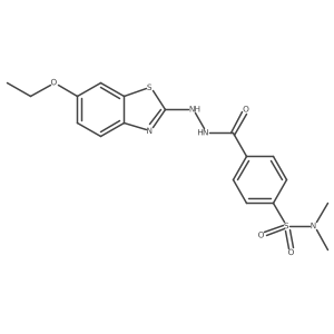 4-(2-(6-ethoxybenzo[d]thiazol-2-yl)hydrazinecarbonyl)-N,N-dimethylbenzenesulfonamide结构式