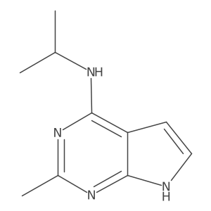 2-Methyl-N-(propan-2-YL)-7H-pyrrolo[2,3-D]pyrimidin-4-amine结构式
