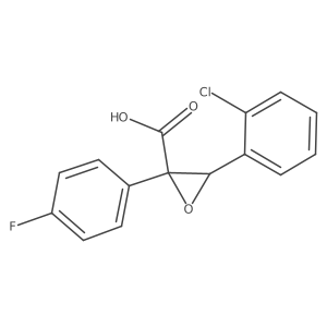 (2S,3S)-3-(2-chlorophenyl)-2-(4-fluorophenyl)oxirane-2-carboxylic acid结构式