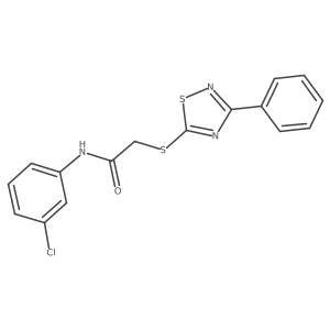N-(3-chlorophenyl)-2-((3-phenyl-1,2,4-thiadiazol-5-yl)thio)acetamide Structure