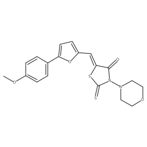 (Z)-5-((5-(4-methoxyphenyl)furan-2-yl)methylene)-3-morpholino-2-thioxothiazolidin-4-one Structure