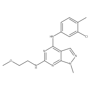 N4-(3-chloro-4-methylphenyl)-N6-(2-methoxyethyl)-1-methyl-1H-pyrazolo[3,4-d]pyrimidine-4,6-diamine Structure