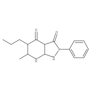 6-Methyl-2-phenyl-5-propyl-1,3a,5,6,7,7a-hexahydropyrazolo[3,4-b]pyridine-3,4-dione Structure