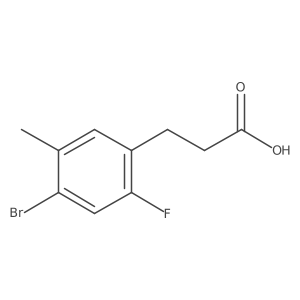 3-(4-Bromo-2-fluoro-5-methylphenyl)propanoic acid Structure