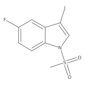 1h-Indole,5-fluoro-3-iodo-1-(methylsulfonyl)-结构式