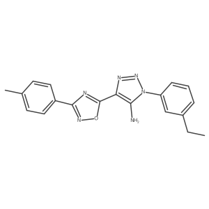 1-(3-ethylphenyl)-4-[3-(4-methylphenyl)-1,2,4-oxadiazol-5-yl]-1H-1,2,3-triazol-5-amine Structure