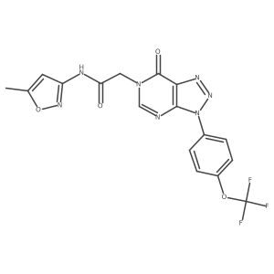 N-(5-methylisoxazol-3-yl)-2-(7-oxo-3-(4-(trifluoromethoxy)phenyl)-3H-[1,2,3]triazolo[4,5-d]pyrimidin-6(7H)-yl)acetamide结构式