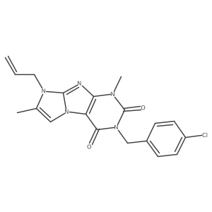 8-allyl-3-(4-chlorobenzyl)-1,7-dimethyl-1H-imidazo[2,1-f]purine-2,4(3H,8H)-dione Structure