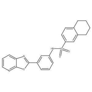 N-(3-(thiazolo[5,4-b]pyridin-2-yl)phenyl)-5,6,7,8-tetrahydronaphthalene-2-sulfonamide Structure