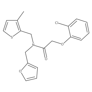 2-(2-chlorophenoxy)-N-(furan-2-ylmethyl)-N-[(3-methylthiophen-2-yl)methyl]acetamide结构式