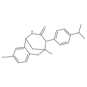 8-chloro-3-(4-isopropylphenyl)-2-methyl-5,6-dihydro-2H-2,6-methanobenzo[g][1,3,5]oxadiazocin-4(3H)-one Structure