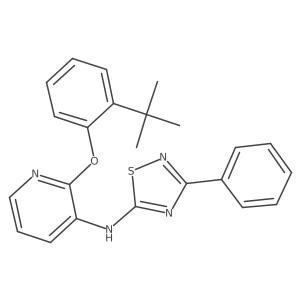 2-(2-tert-Butylphenoxy)-N-(3-phenyl-1,2,4-thiadiazol-5-yl)pyridin-3-amine Structure