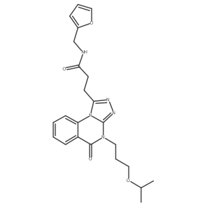 N-[(furan-2-yl)methyl]-3-{5-oxo-4-[3-(propan-2-yloxy)propyl]-4H,5H-[1,2,4]triazolo[4,3-a]quinazolin-1-yl}propanamide Structure