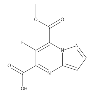 6-Fluoro-7-(methoxycarbonyl)pyrazolo[1,5-a]pyrimidine-5-carboxylic acid结构式