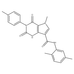 N-(2,5-dimethylphenyl)-5-methyl-2,4-dioxo-3-(p-tolyl)-2,3,4,5-tetrahydro-1H-pyrrolo[3,2-d]pyrimidine-7-carboxamide结构式