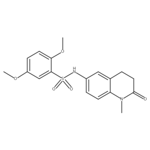 2,5-dimethoxy-N-(1-methyl-2-oxo-1,2,3,4-tetrahydroquinolin-6-yl)benzenesulfonamide Structure