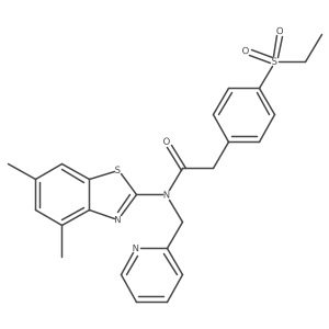N-(4,6-dimethylbenzo[d]thiazol-2-yl)-2-(4-(ethylsulfonyl)phenyl)-N-(pyridin-2-ylmethyl)acetamide Structure