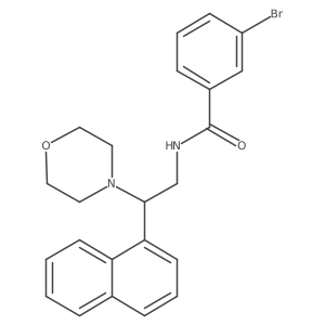 3-bromo-N-(2-morpholino-2-(naphthalen-1-yl)ethyl)benzamide结构式