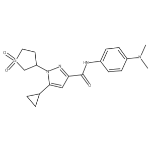 N-[4-(dimethylamino)phenyl][1-(1,1-dioxothiolan-3-yl)-5-cyclopropylpyrazol-3-y l]carboxamide Structure