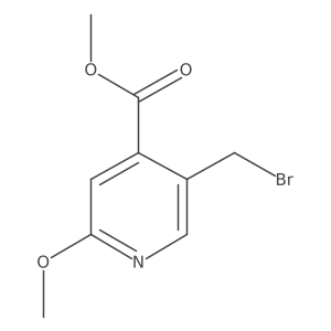 Methyl 5-(bromomethyl)-2-methoxyisonicotinate结构式