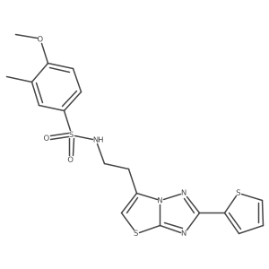 4-methoxy-3-methyl-N-(2-(2-(thiophen-2-yl)thiazolo[3,2-b][1,2,4]triazol-6-yl)ethyl)benzenesulfonamide Structure