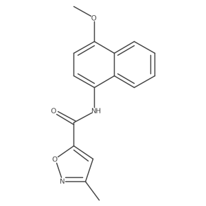 N-(4-methoxynaphthalen-1-yl)-3-methylisoxazole-5-carboxamide Structure