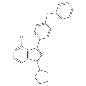 4-Chloro-1-cyclopentyl-3-(4-phenoxyphenyl)-1h-pyrrolo[3,2-c]pyridine Structure